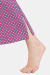 Zivame Desi Drama Knit Cotton Full Length Nightdress - Begonia Pink — thumbnail 7